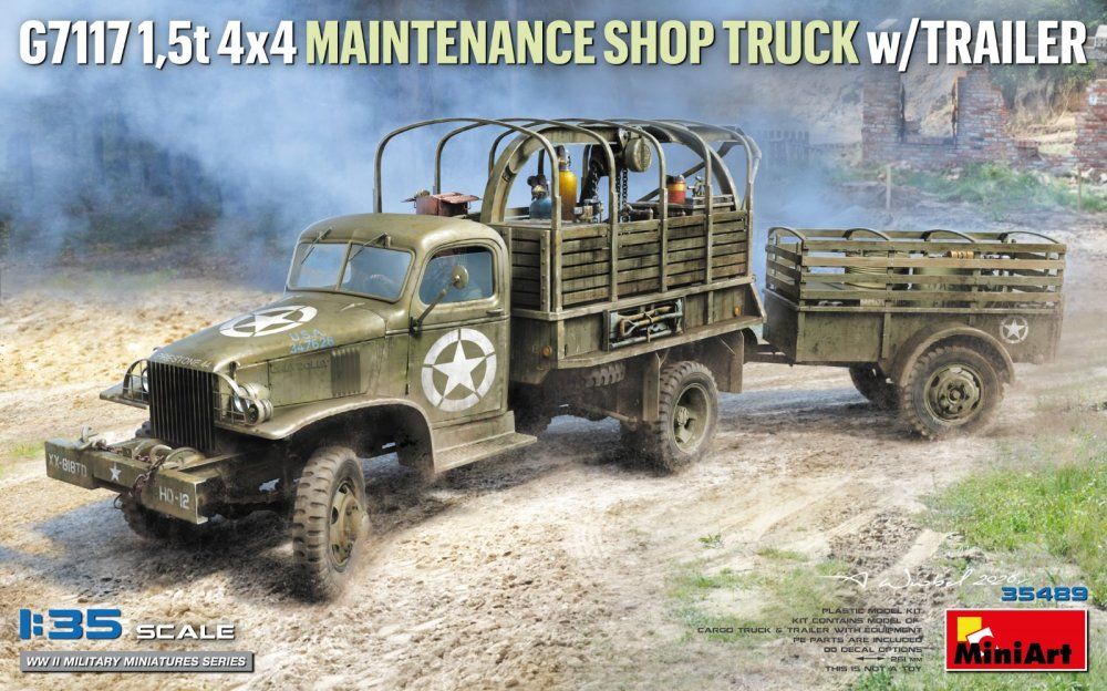 1:35 G7117 1,5t 4x4 Maintenance Shop Truck w/Trailer