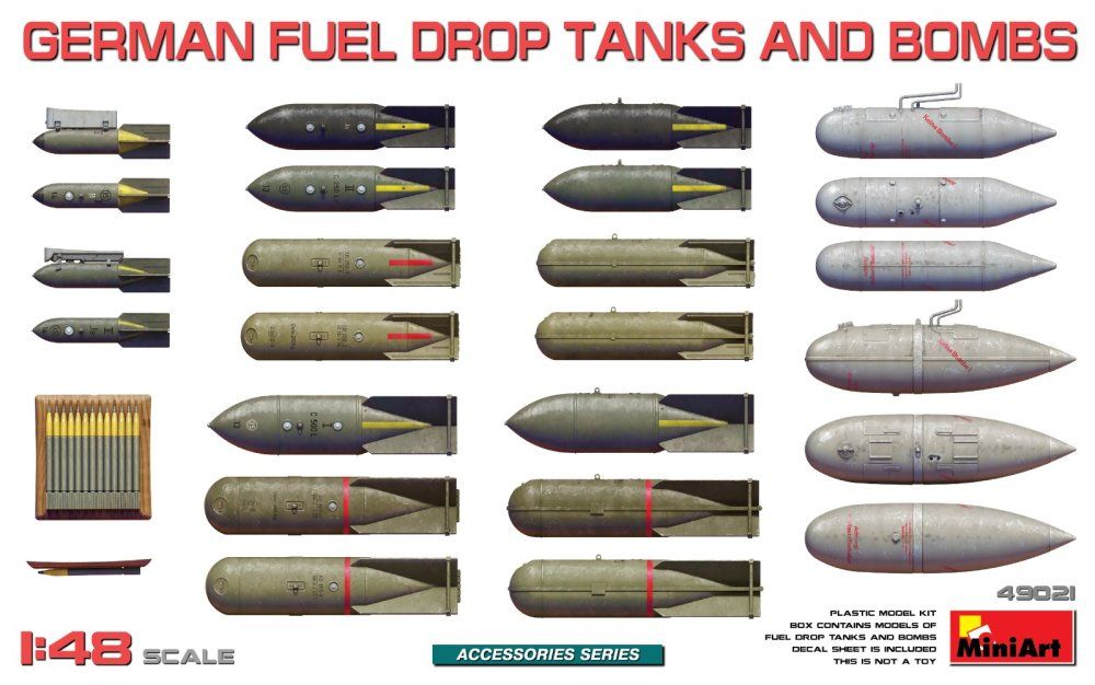 1:48 German Fuel Drop Tanks and Bombs