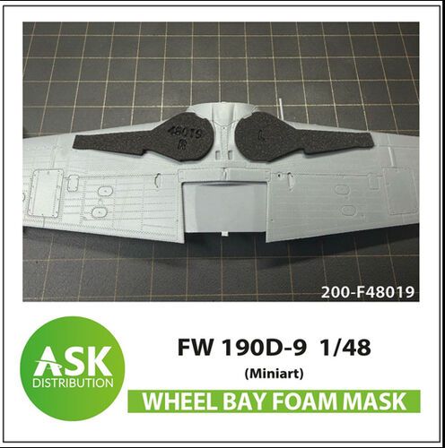 1:48 Fw-190 D-9 - Wheel Bay Foam Mask (for MiniArt Kits)