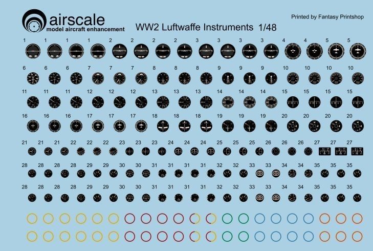 1:48 WWII Luftwaffe Instruments Decals
