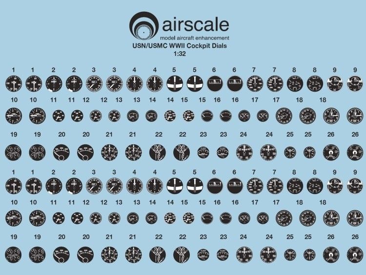 1:32 WWII US Navy Instruments Decals