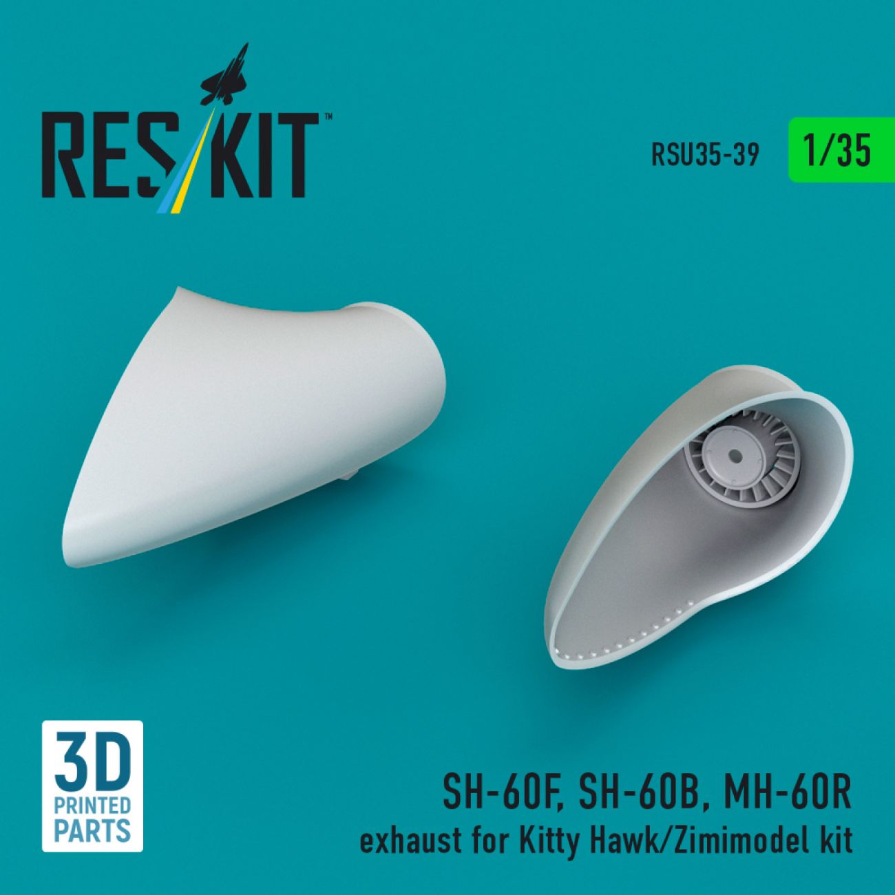 1:35 SH-60F, SH-60B, MH-60R exhaust for Kitty Hawk/Zimimodel kit