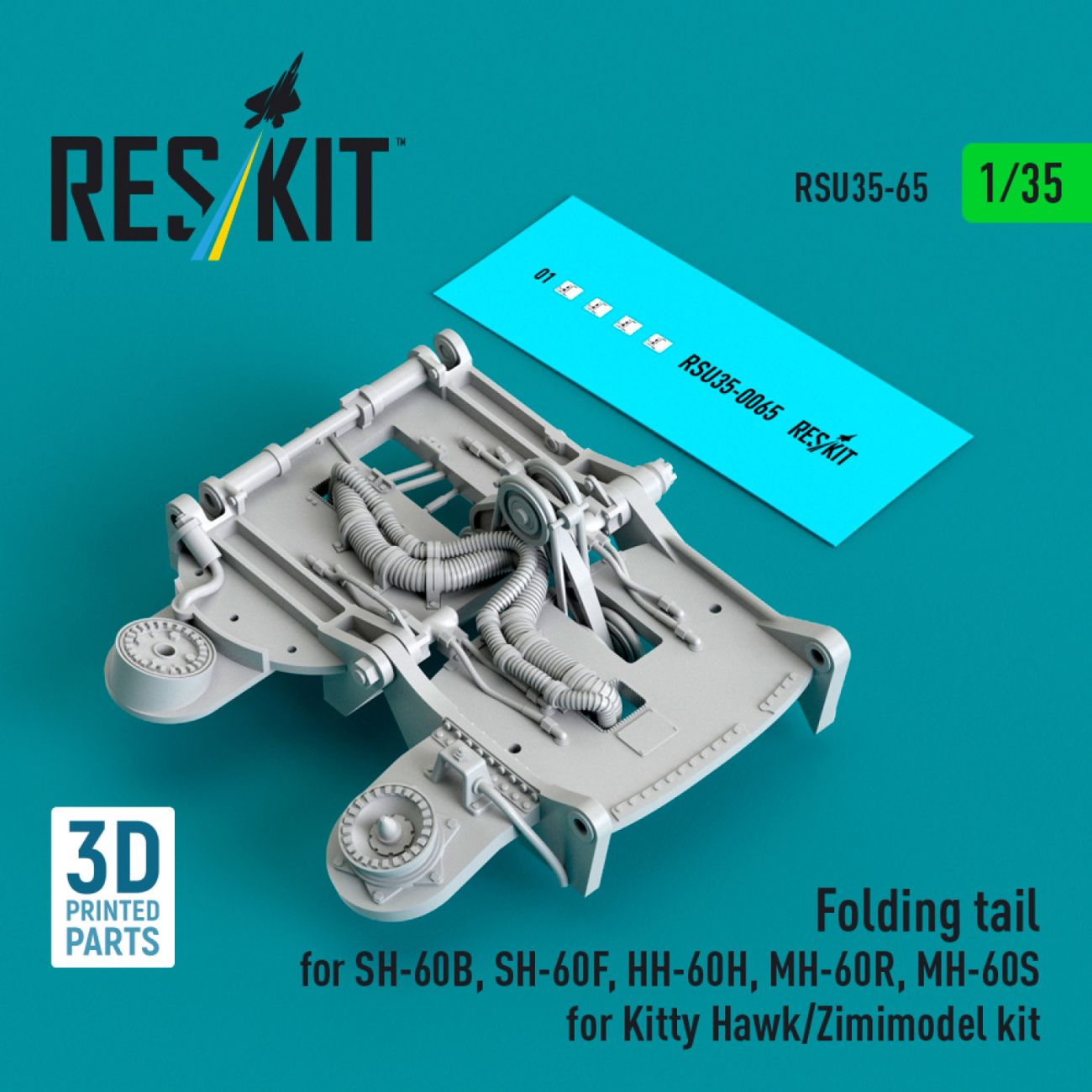 1:35 Folding tail for SH-60B, SH-60F, HH-60H, MH-60R, MH-60S for Kitty Hawk/Zimimodel kit