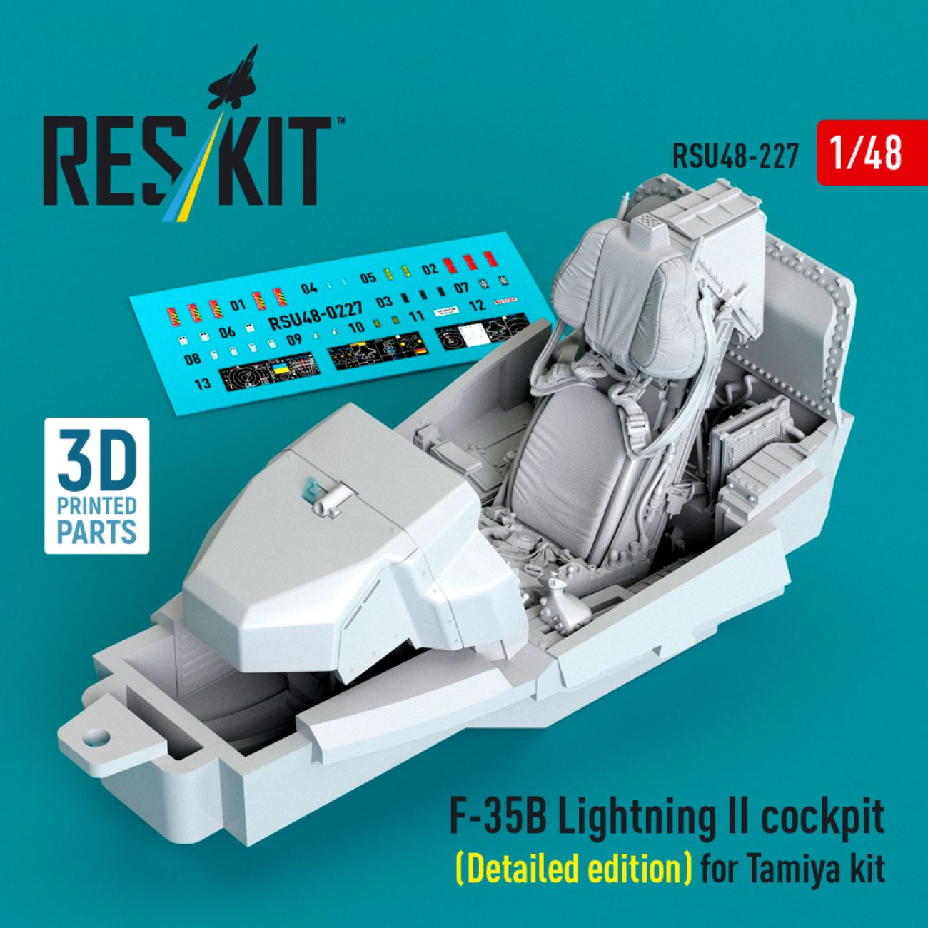 1:48 F-35B Lightning II cockpit (Detailed edition) for Tamiya kit