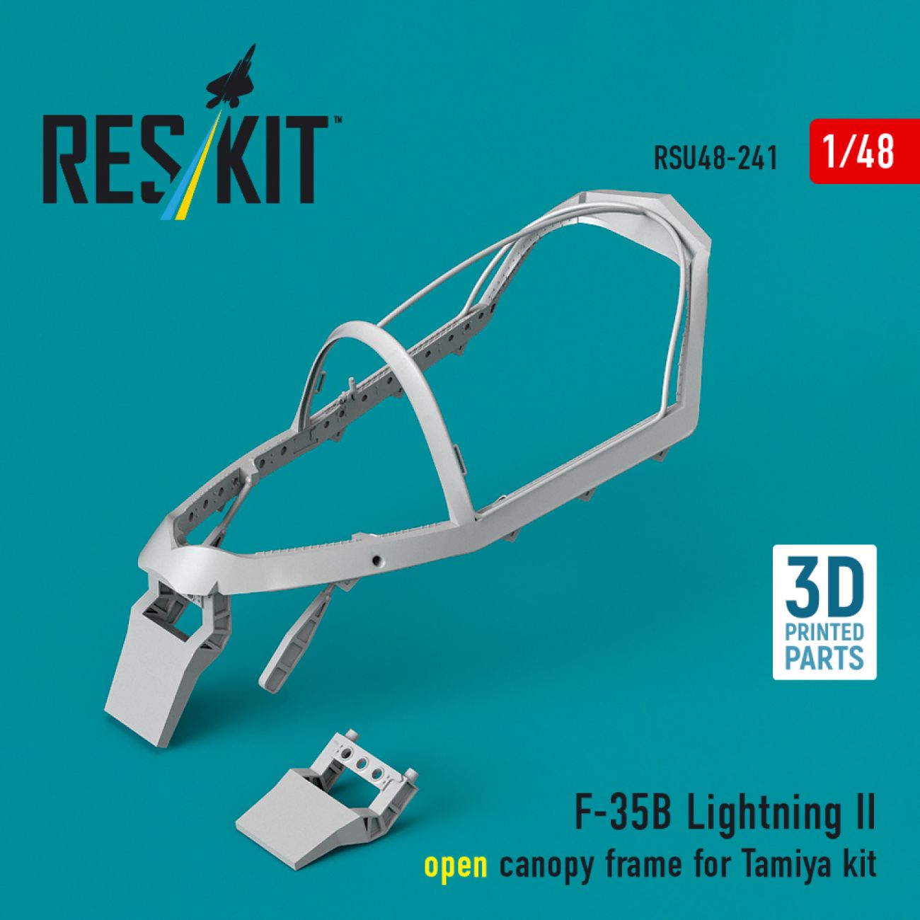 1:48 F-35B Lightning II open canopy frame for Tamiya kit