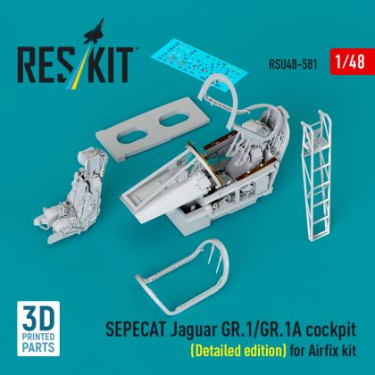 1:48 SEPECAT Jaguar GR.1/GR.1A cockpit (Detailed edition) for Airfix kit