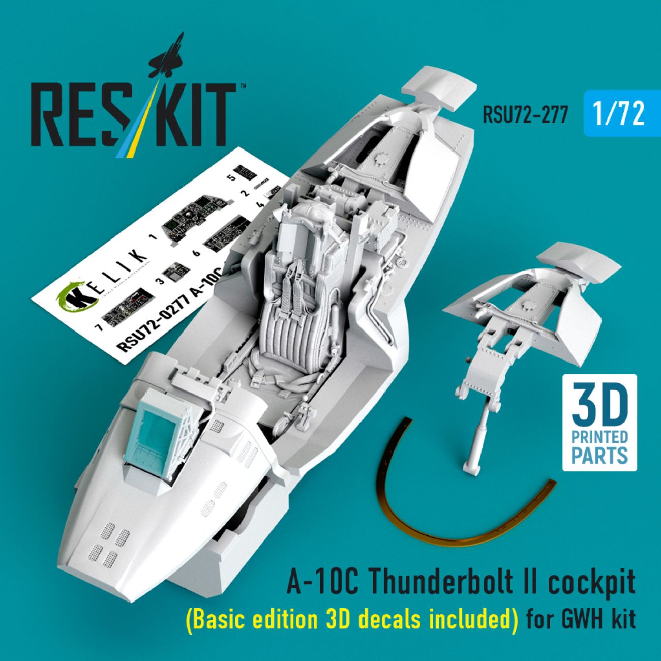 1:72 A-10C Thunderbolt II cockpit (Basic edition 3D decals included) for GWH kit