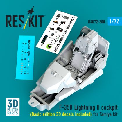 1:72 ​F-35B Lightning II cockpit (Basic edition 3D decals included) for Tamiya kit