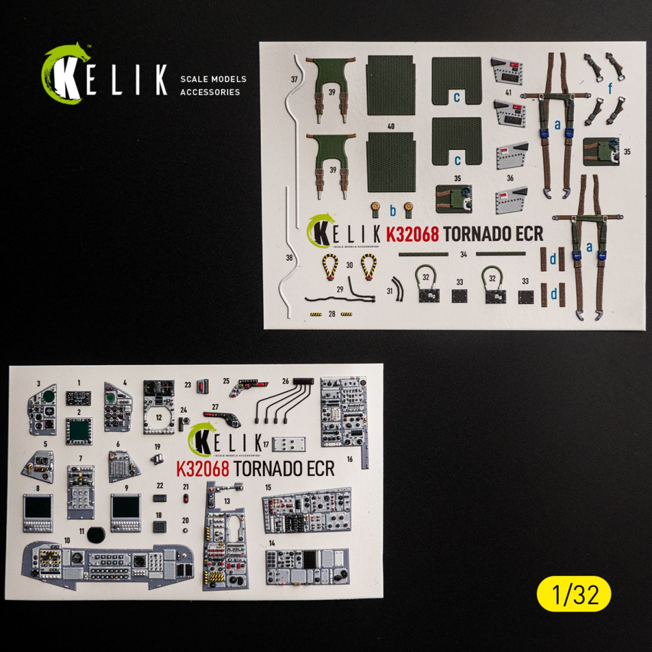 1:32 TORNADO ECR - interior 3D decals for Revell kit
