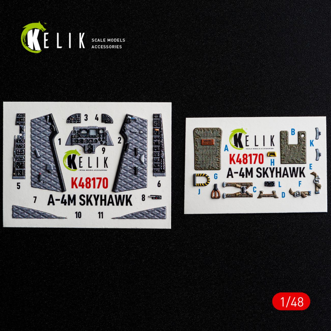 1:48 A-4M SKYHAWK - interior 3D decals for Hasegawa kit