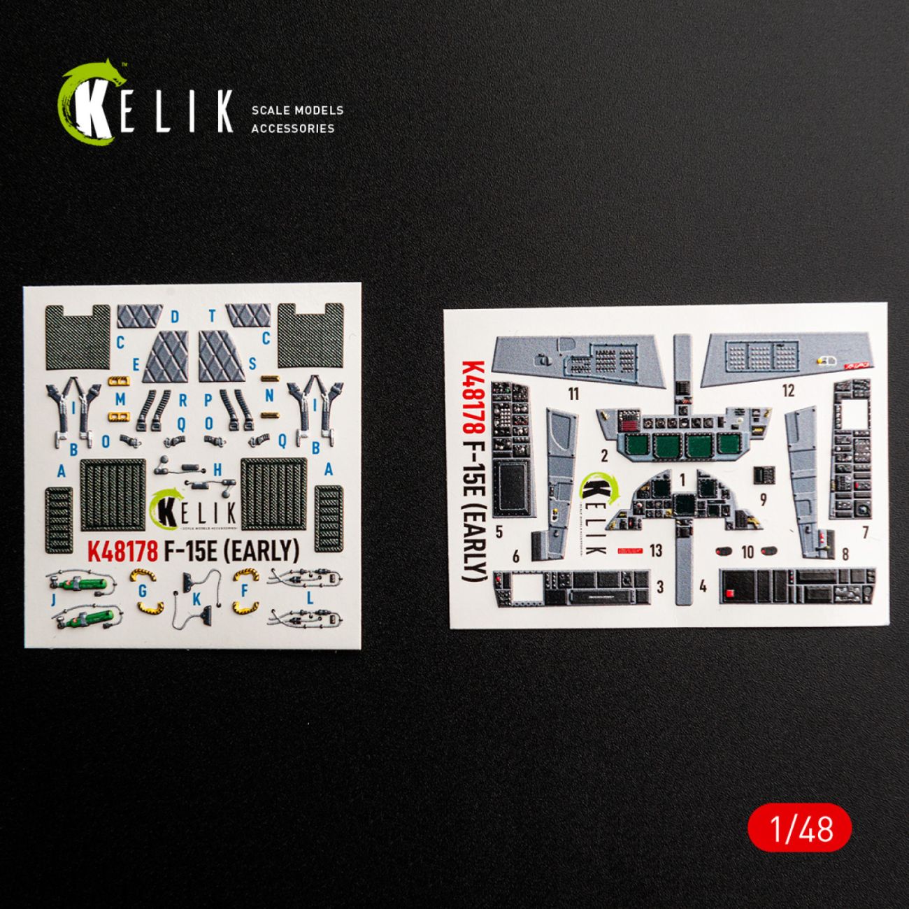 1:48 F-15E (Early) - interior 3D decals for Hasegawa kit