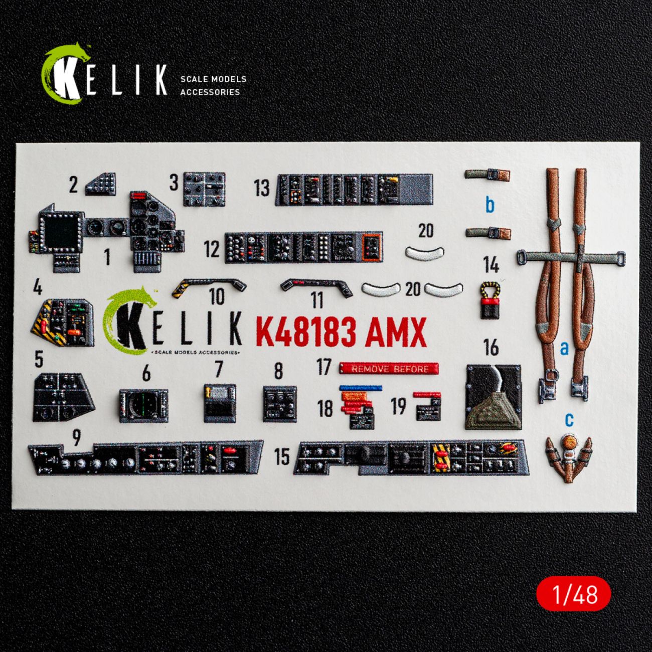 1:48 AMX - interior 3D decals for HobbyBoss kit