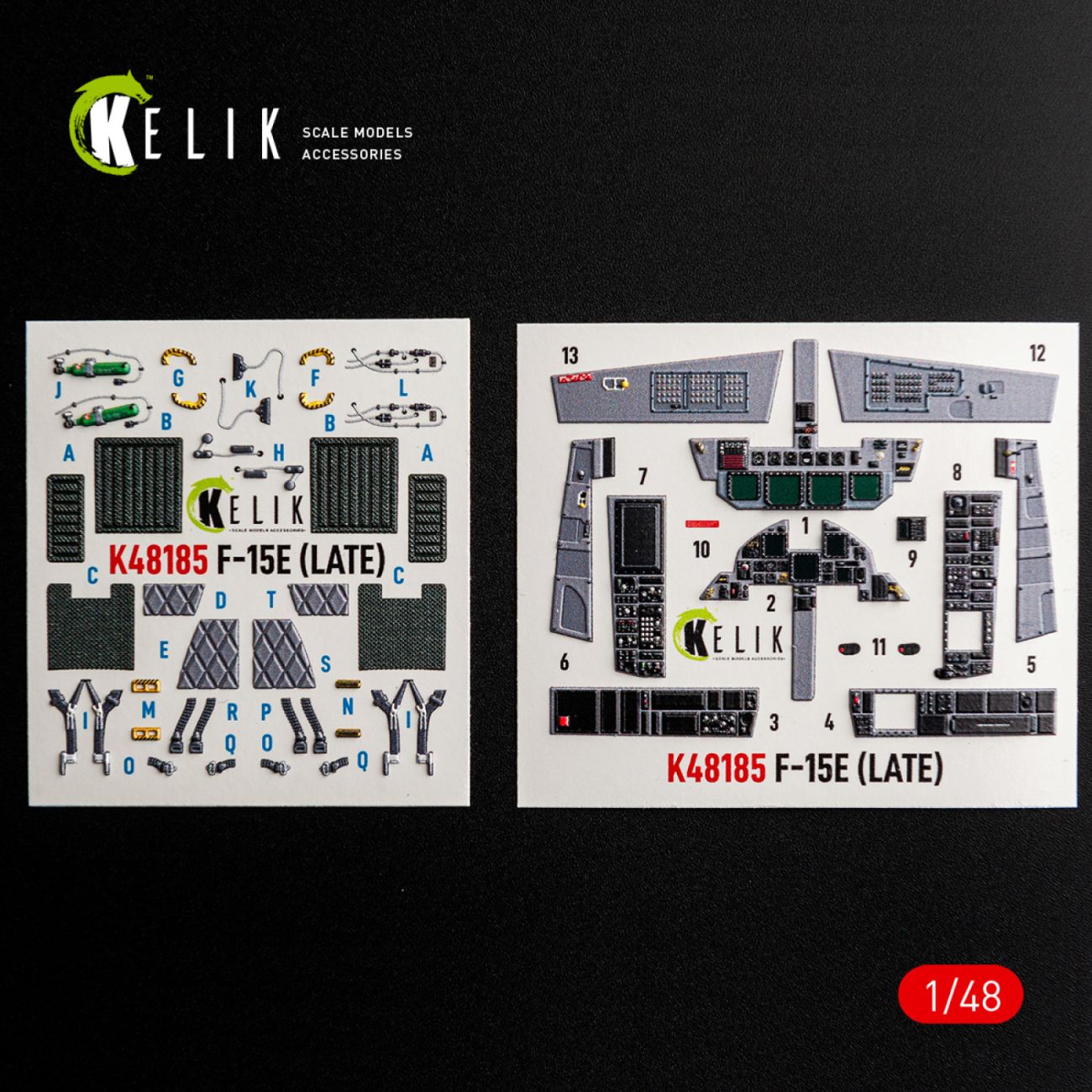 1:48 F-15E (Late) - interior 3D decals for Hasegawa kit