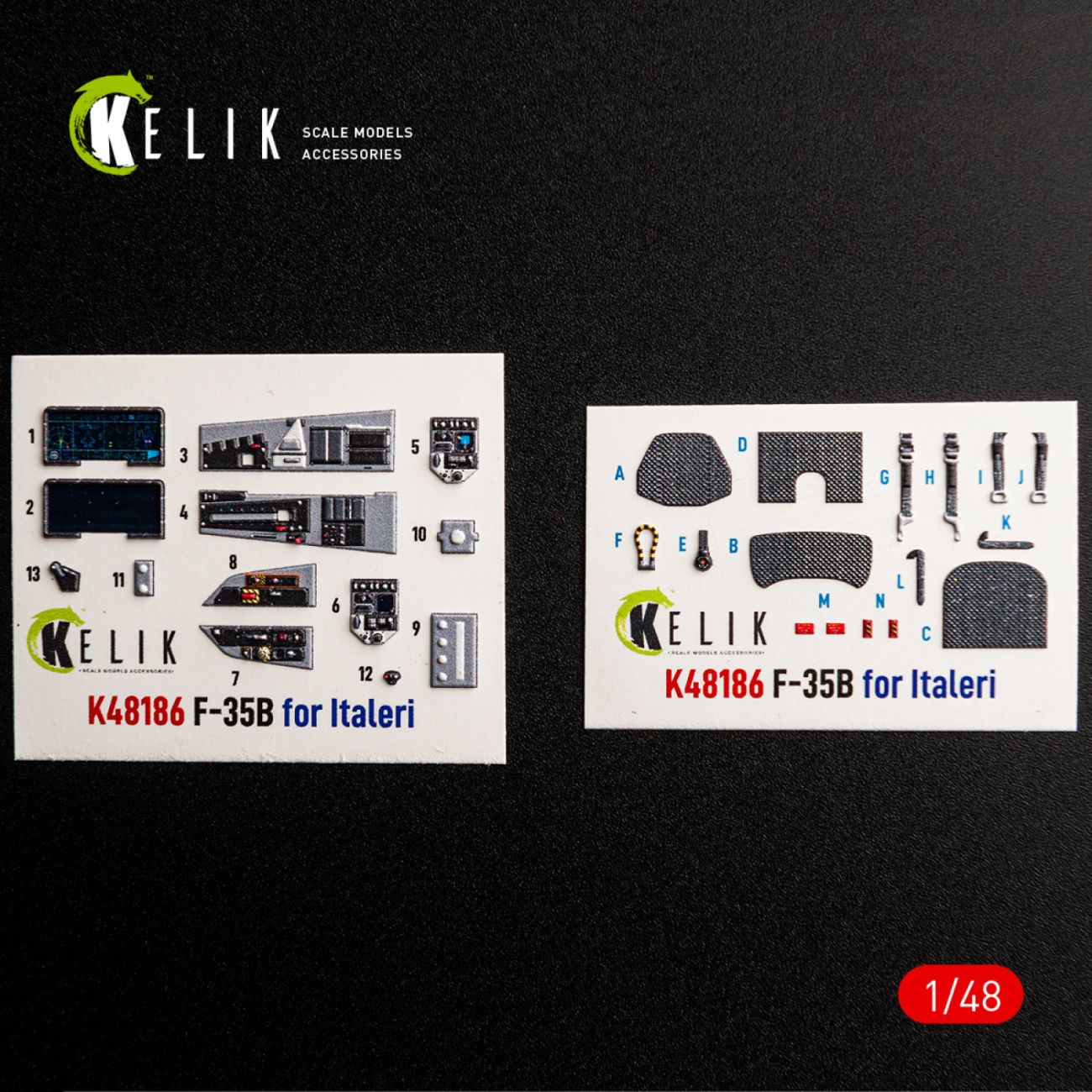 1:48 F-35B - interior 3D decals for Italeri kit