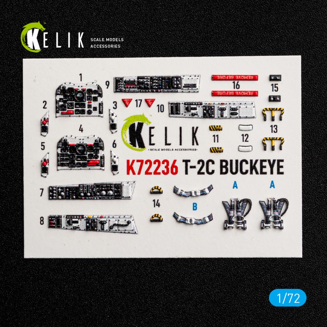 1:72 T-2C BUCKEYE - interior 3D decals for Wolfpack kit