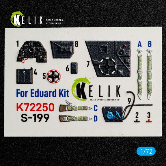 1:72 S-199 - interior 3D decals for Eduard kit