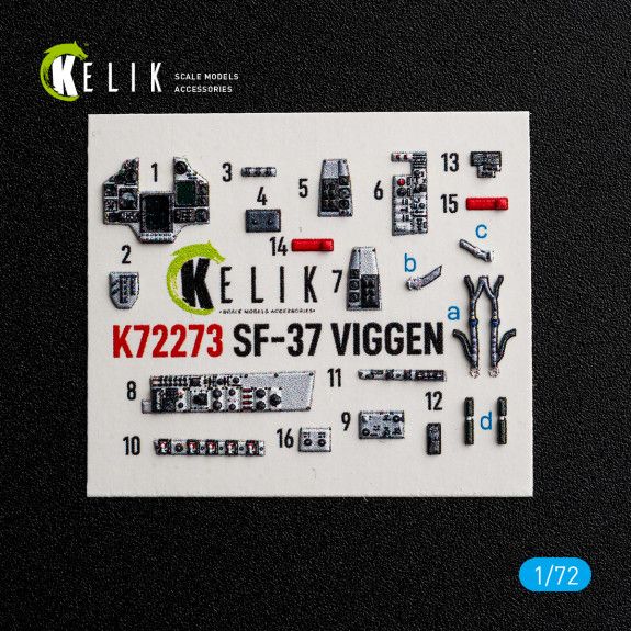 1:72 SF-37 Viggen - interior 3D decals for Special Hobby kit