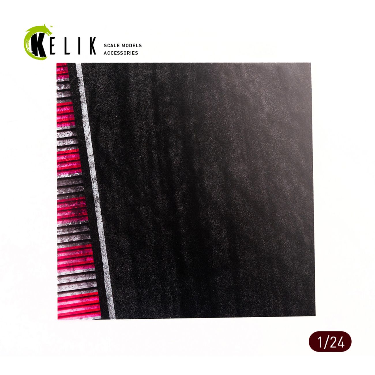 1:24 Racing Track for 2 models - Base - Acrylic 3 mm (240 x 240 mm) (190g) 