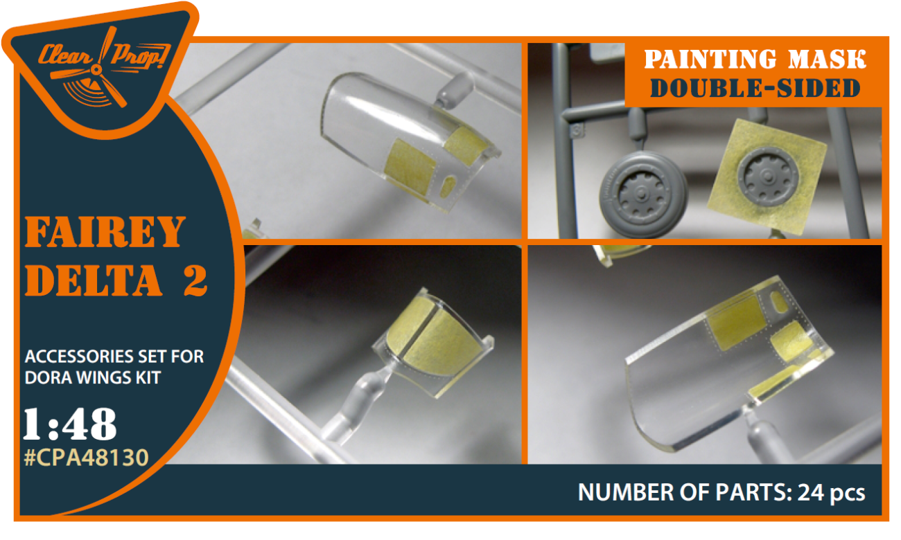 1:48 Fairey Delta 2 double-sided painting mask