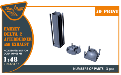 1:48 Fairey Delta 2 Afterburner and Exhaust