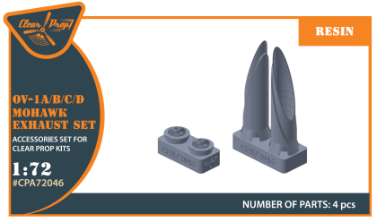 1:72 OV-1A/B/C/D Mohawk exhaust
