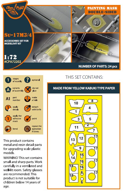 1:72 Su-17M3/4 double-sided painting mask
