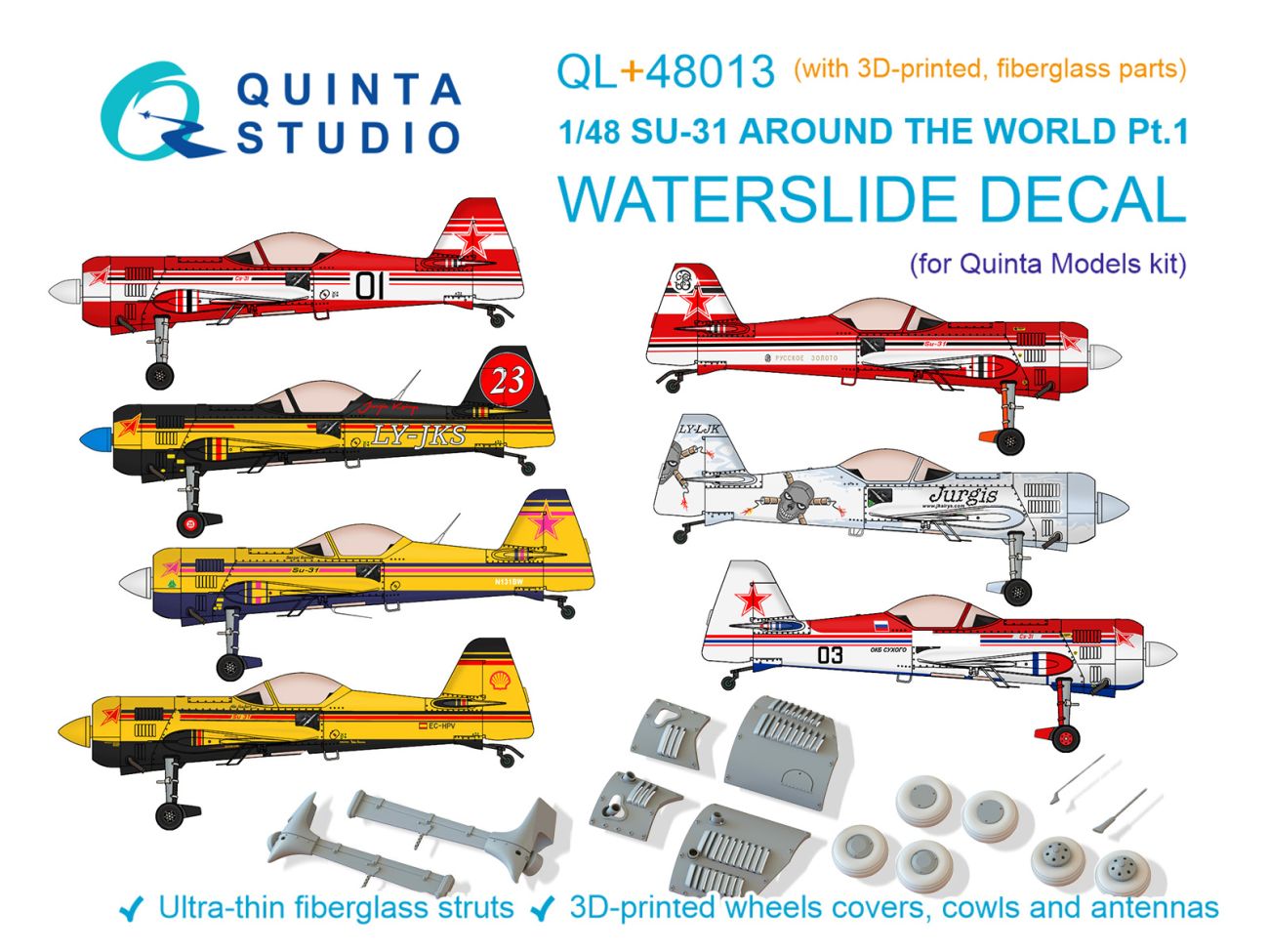 1:48 Su-31 Around the World Pt.1 (Quinta Models) (With 3D-Printed and Fiberglass resin parts)