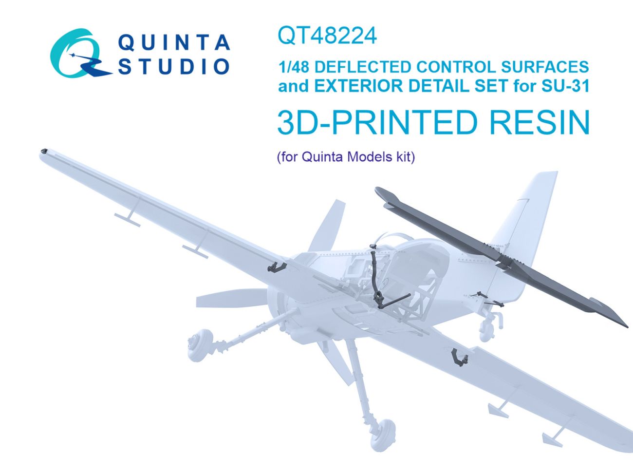 1:48 Su-31 Deflected Control Surfaces And Exterior Detail Set (Quinta Models)