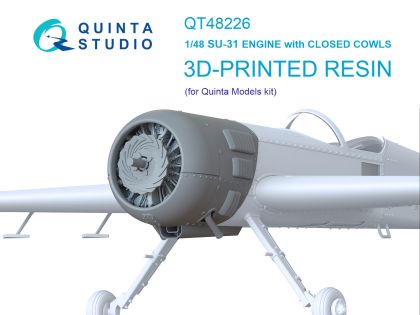 1:48 Su-31 Engine With Closed Cowls (Quinta Models)