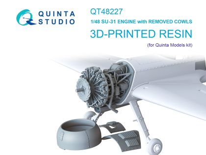 1:48 Su-31 Engine With Removed Cowls (Quinta Models)