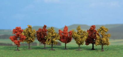 Autumn Deciduous Trees 4 cm, 8 pcs