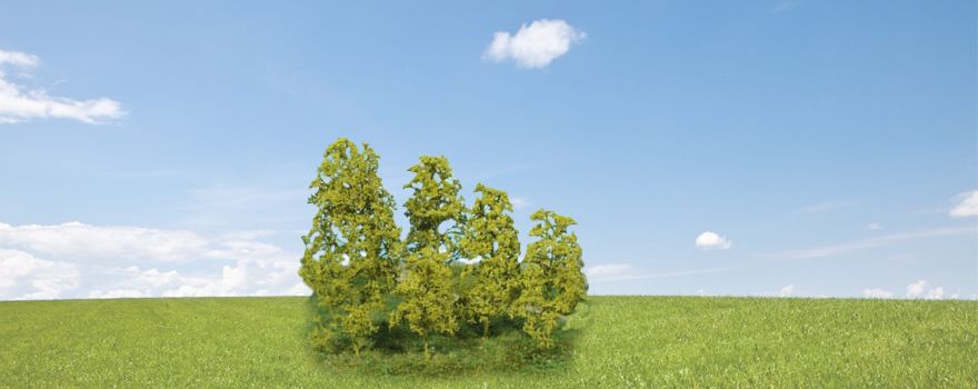 Natural Fibre Trees Light Green / 12 pc
