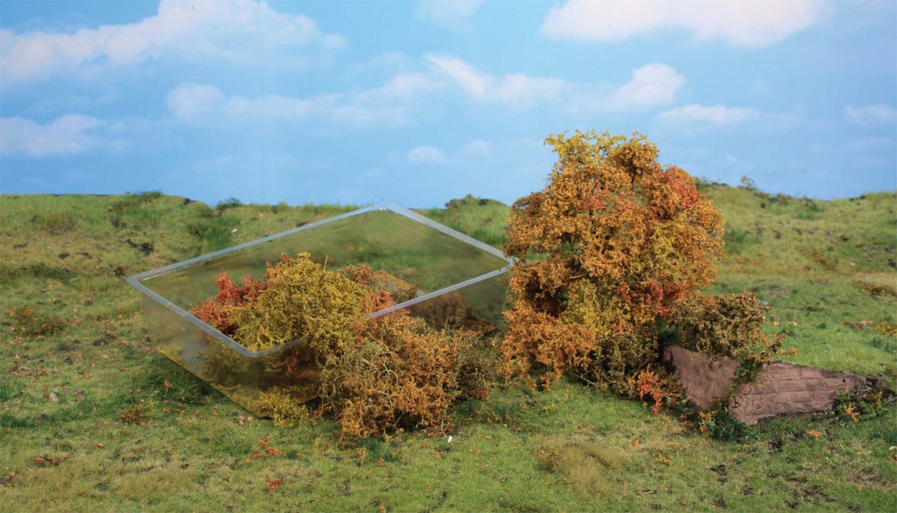 Gauge H0 20 autumnal natural fibre bushes