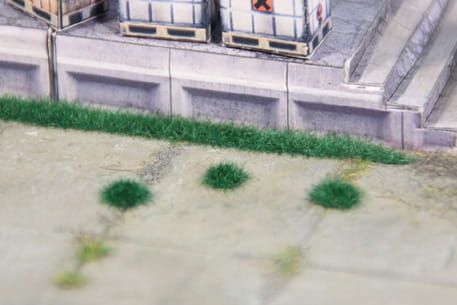 Dark Green Grass Tufts and Strips