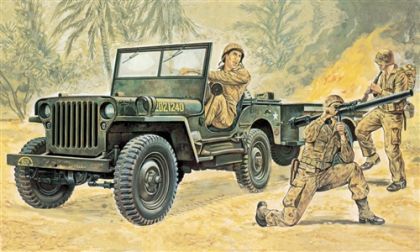 1:35 Willys MB Jeep with Trailer