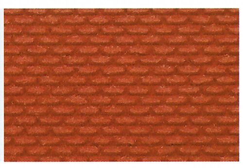 Red Brick Wall H0/TT 28 x 14 cm 2.pcs