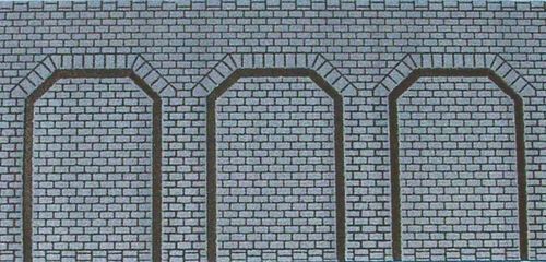 Brick Wall with Arcades H0/TT (2 pcs / 50 x 12 cm)