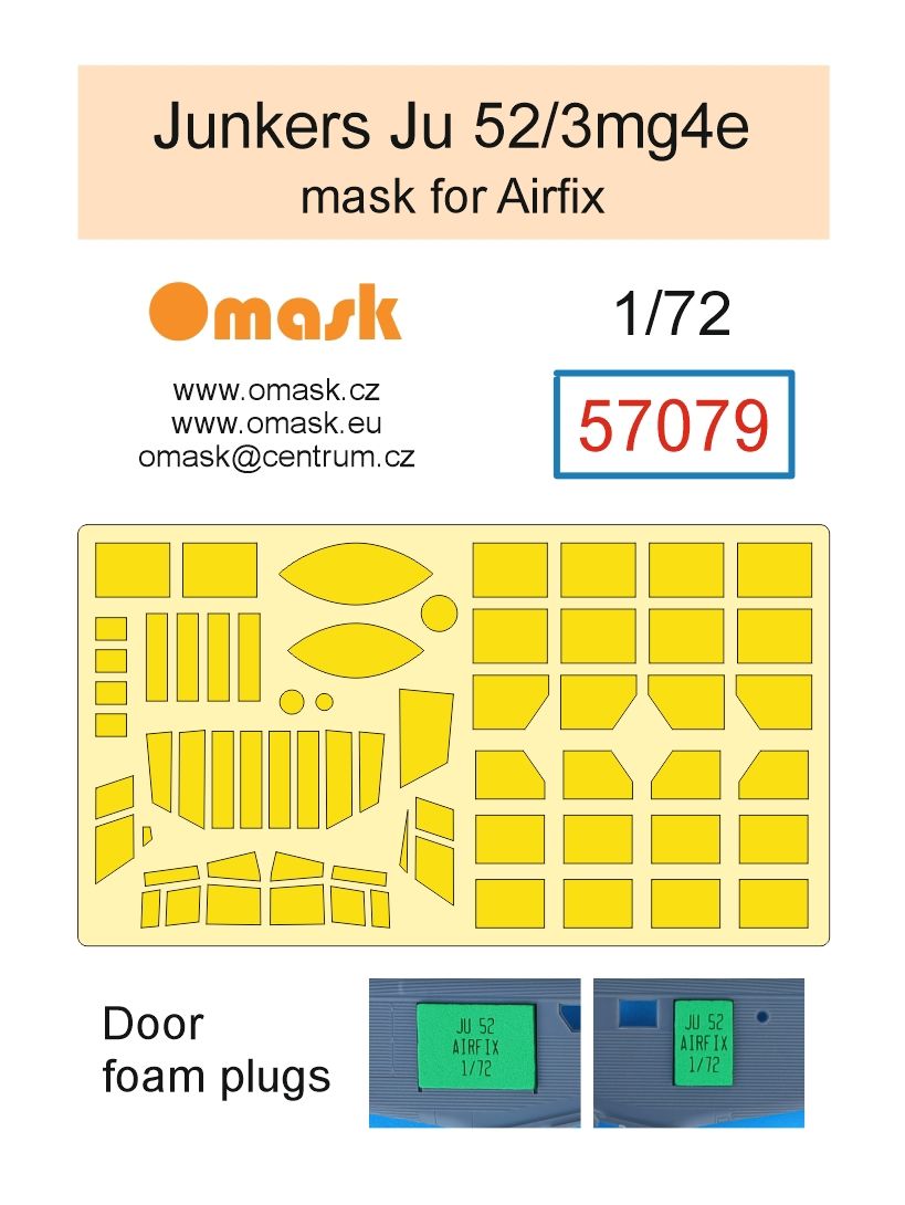 1:72 Junkers Ju 52/3mg4e mask (for Airfix)