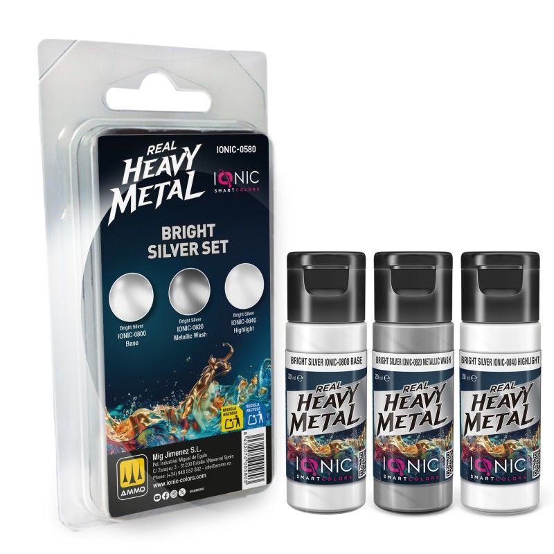 Bright Silver Real Heavy Metal Set
