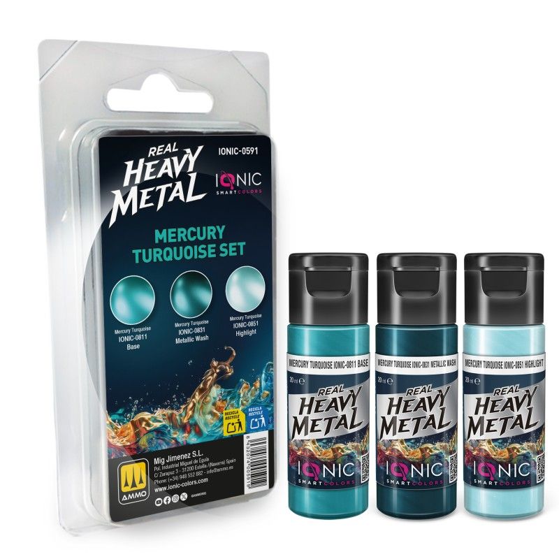 Mercury Turquoise Real Heavy Metal Set