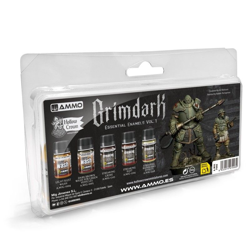 A.MIG-7998 Grimdark Essential Enamels Volume 1