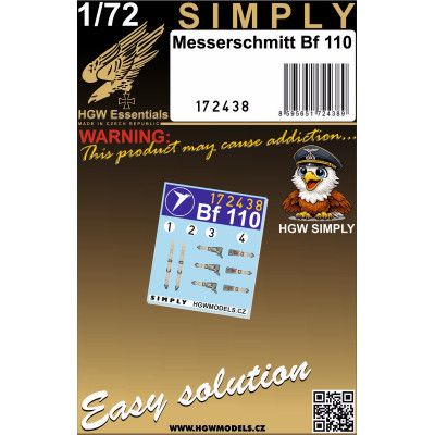 1:72 Me Bf 110 seat belts