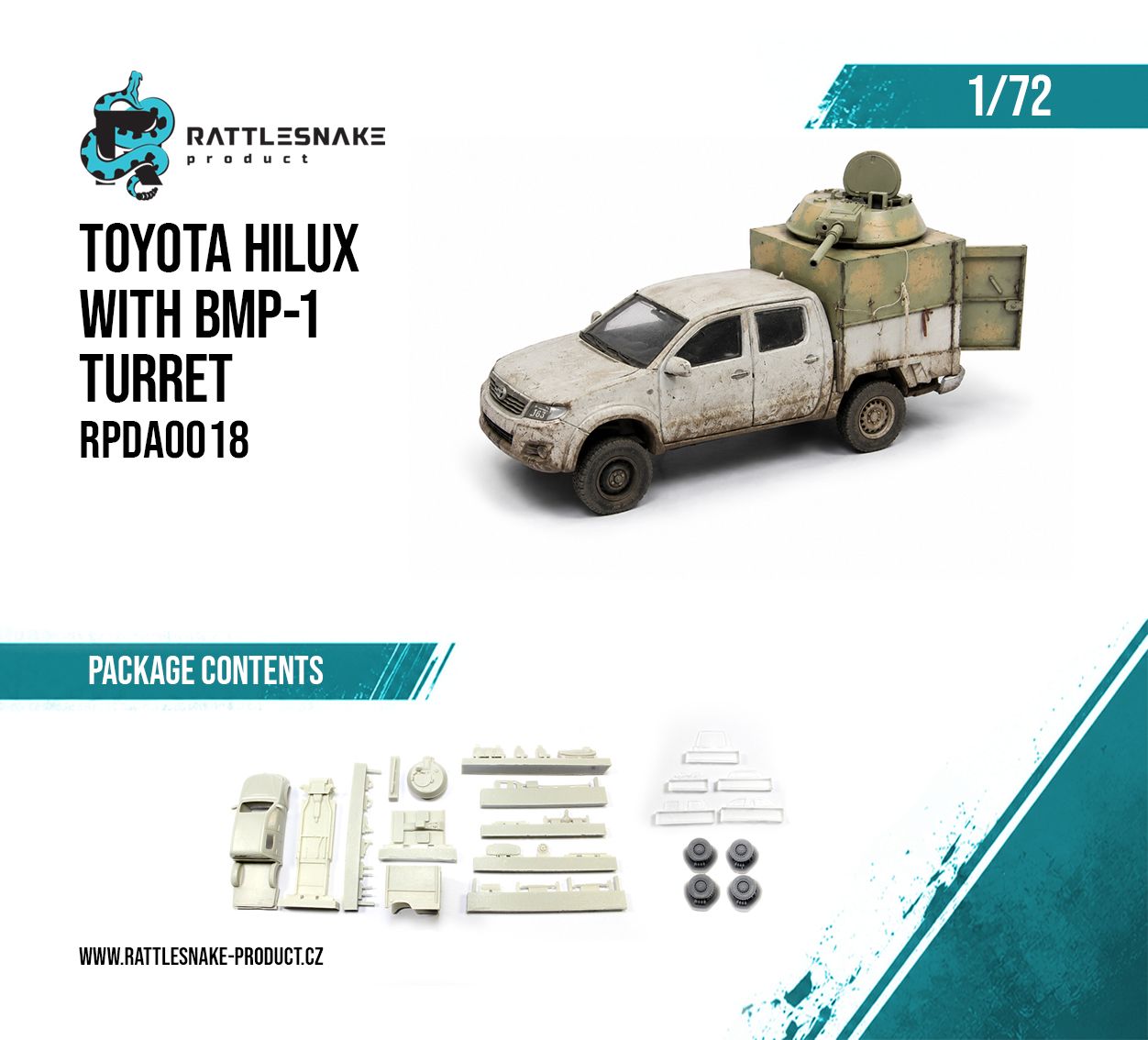 1:72 Toyota Hilux with BMP-1 Turret