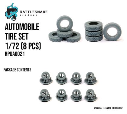 1:72 Automobile Tire Set (8 pcs)