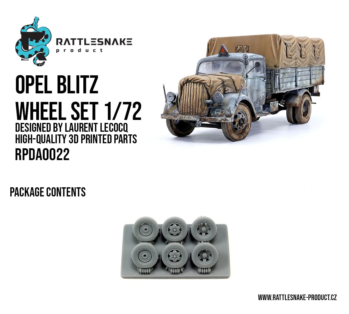 1:72 Opel Blitz wheel set (Academy, Italeri)