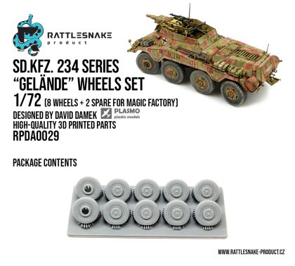 1:72 SdKfz 234 series wheels set (Magic Factory)