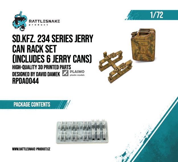 1:72 Sd.Kfz. 234 Series Jerry Can Rack Set (Includes 6 Jerry Cans)