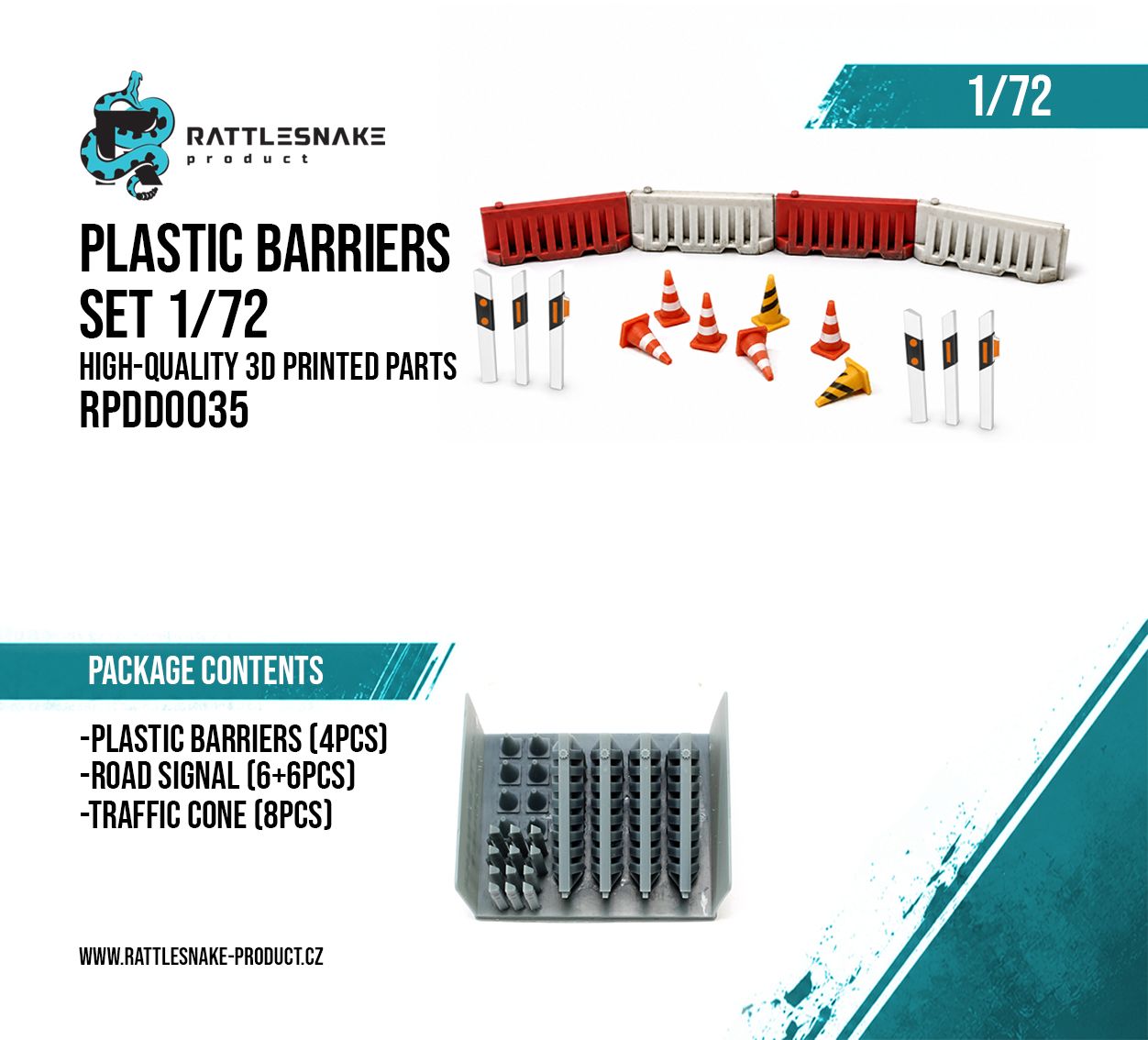 1:72 Plastic Barriers set