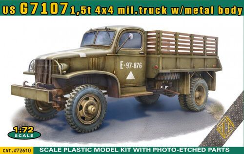 1:72 US G7107 1,5t 4x4 Army Truck with Metal Body