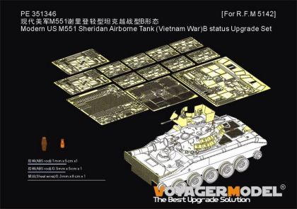 1:35 US M551 Sheridan Airborne Tank (Vietnam War) - B Status Upgrade Set (for RFM 5142 Kit)